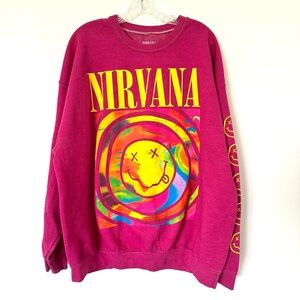 Pink Nirvana Urban Outfitters Sweatshirt Small Medium